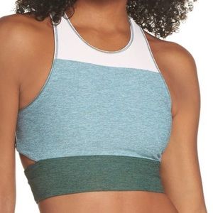 Outdoor Voices Tri-Tone Slashback Crop Top